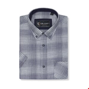 Kam S/S Textured Check Shirt